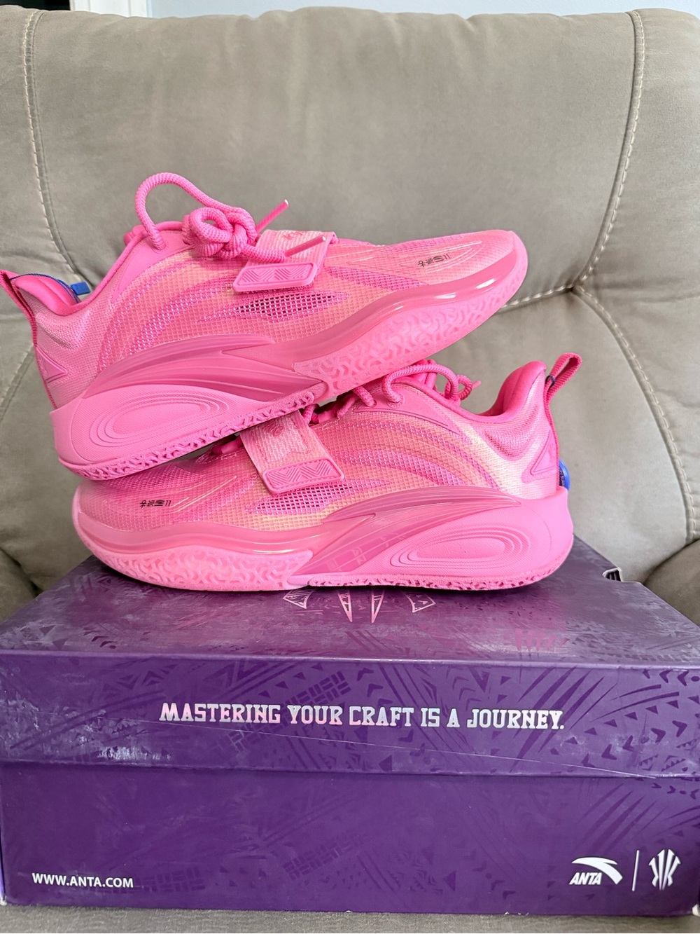 Kids Pink Athletic Sneakers - Girls' Lightweight Shoes